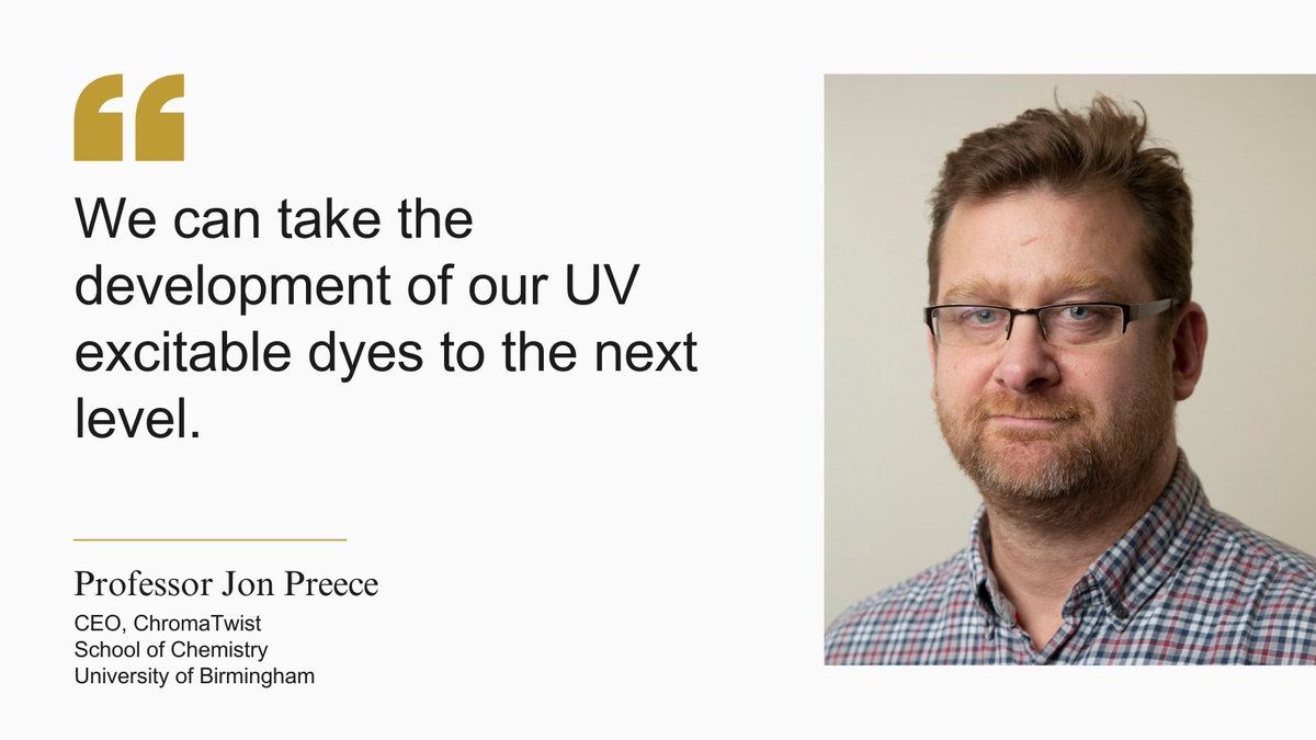 UoB Enterprise (@uobaccelerate) on Twitter photo Spin-out ChromaTwist wins Innovate UK Smart grant co-funding for a £0.5 million project
Press release at bit.ly/48XwDGO
@news_uob <a href="/eps_unibham/">College of Engineering & Physical Sciences</a> <a href="/UoBChemistry/">UoBChemistry</a> <a href="/innovateuk/">Innovate UK</a> Spin-out ChromaTwist wins Innovate UK Smart grant co-funding for a £0.5 million project
Press release at bit.ly/48XwDGO
@news_uob <a href="/eps_unibham/">College of Engineering & Physical Sciences</a> <a href="/UoBChemistry/">UoBChemistry</a> <a href="/innovateuk/">Innovate UK</a>