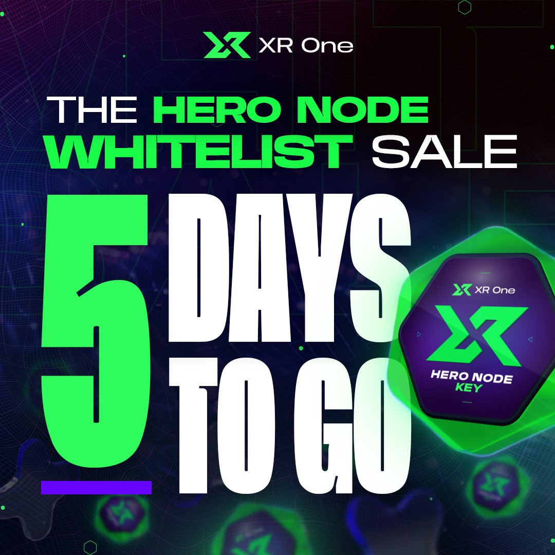 ⏳ 5 Days to Go! The Hero Node Whitelist Sale is Almost Here!

🔥 The countdown is on—just 5 days left to secure your spot for this exclusive opportunity! Don’t miss your chance to own a Hero Node and unlock the future of decentralized gaming.

🤔 Haven’t joined the whitelist