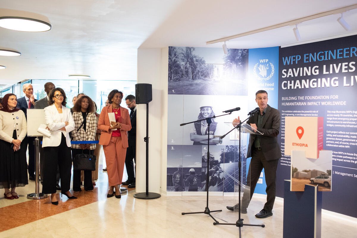 Honored to open the <a href="/WFP/">World Food Programme</a> Engineering Exhibition together with <a href="/RaniabtBakhita/">Rania Dagash</a> &amp; <a href="/omollosgr/">Stephen GR Omollo</a>! Our Engineers fortify communities with resilient, sustainable infrastructure. Through collaboration with governments, NGOs &amp; the private sector, we’re building a better future. 🌍