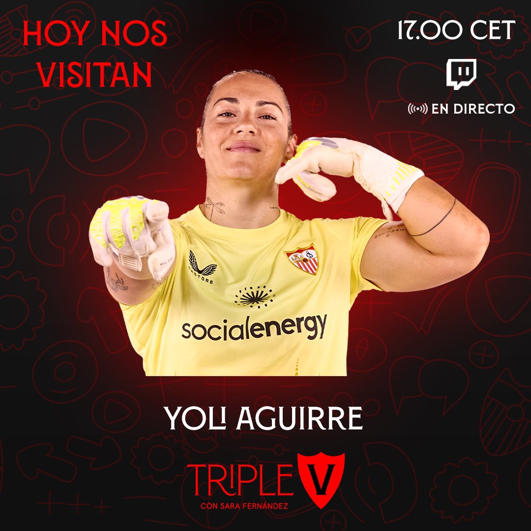 SevillaFC_Fem's tweet photo. 🎙️ Esta tarde, nuevo programa de ‘Triple V’ con otra protagonista de lujo. @yolanda13ag estará en directo desde las 17.00 horas. ⚪️🔴

➡️ https://t.co/8jSk4OPEqN

#SevillaFCFem https://t.co/ypCDWHaaht