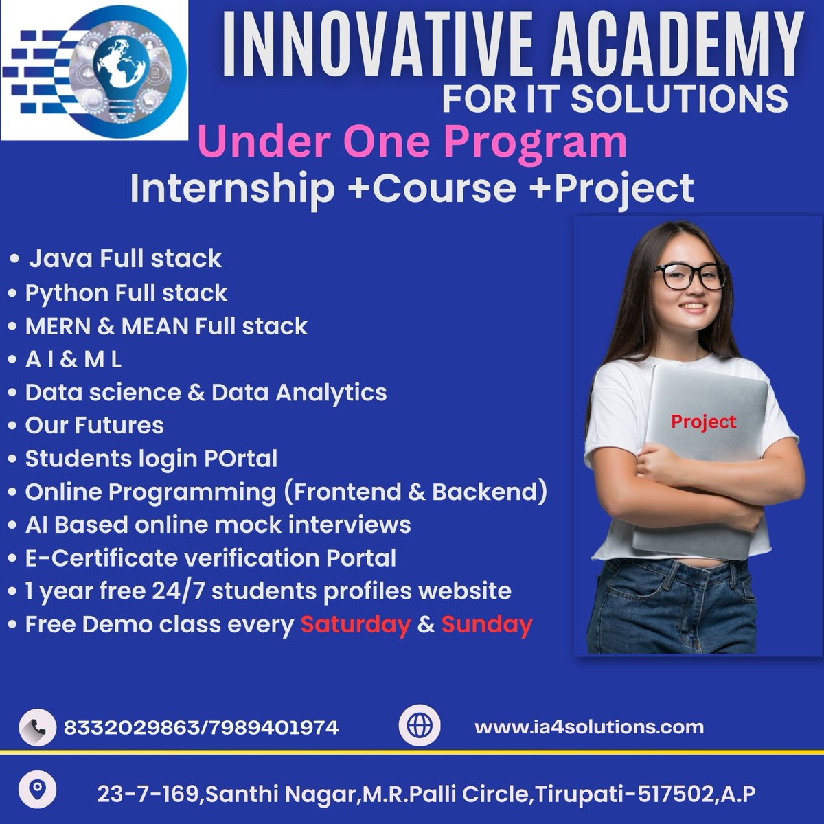 ia4solution's tweet image. #pythondjangoappdevelopment #magento #academicprojects #flutterappdevelopment #automationtesting #softwaretraining #placement #digitalmarketing #learndigitalmarketingonline #interview #itprojects #jobtraining #professionalinstitute #digitalmarketingtrainingkerala #interns