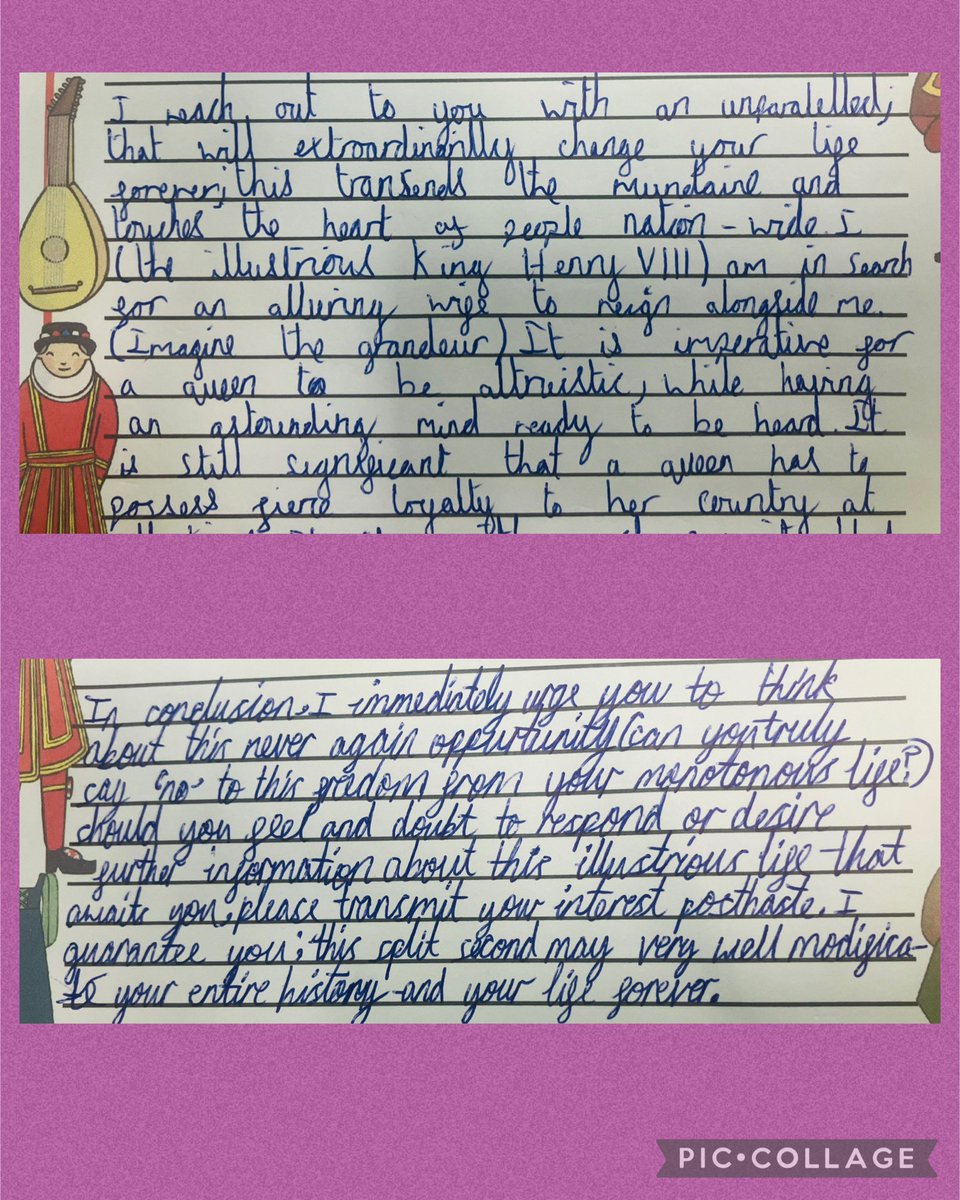Tame Valley Academy (@tamevalleyglp) on Twitter photo Amazing persuasive writing from some of our Year 6’s today. Take a look at these extracts persuading noble ladies to become Henry VIII wife! Fantastic use of persuasive vocabulary! <a href="/greenheartLP/">Greenheart Learning Partnership</a> Amazing persuasive writing from some of our Year 6’s today. Take a look at these extracts persuading noble ladies to become Henry VIII wife! Fantastic use of persuasive vocabulary! <a href="/greenheartLP/">Greenheart Learning Partnership</a>