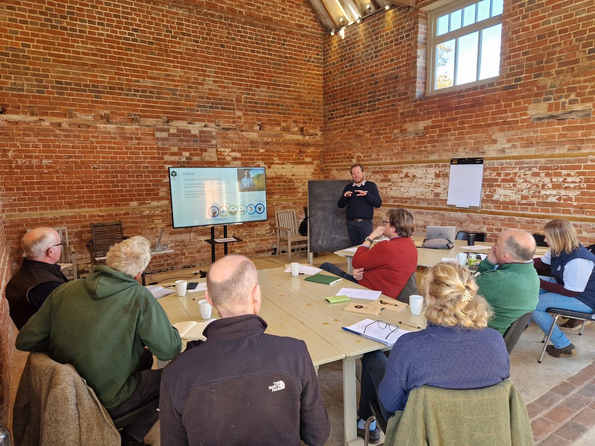 Ventured east today to deliver a regenerative business and environment workshop for <a href="/PastureForLife/">Pasture For Life</a> at the wonderful <a href="/ShimplingPark/">Shimpling Park Farm</a>. We might struggle to change our external environment but we can do so much internally to enhance and improve our lot.