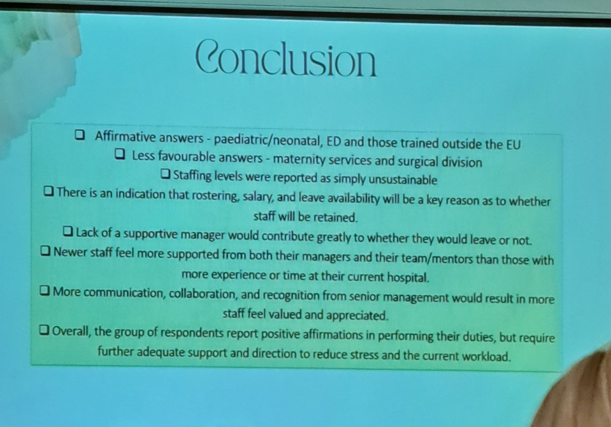 annejones (@annejon24065844) on Twitter photo Excellent presentation <a href="/HSE_West_NWest/">HSEWestNorthWest</a> conference Research findings on factors that facilitate & hinder nurses & midwives in their roles. 61% say staffing levels most likely to influence decision to leave <a href="/BernardGloster/">Bernard Gloster</a> <a href="/chiefnurseIRE/">CNO's Office</a> <a href="/PGallagherIEHG/">Paul Gallagher</a> @JdaDrennan <a href="/greenekaren06/">Karen Greene, RN 🇮🇪</a> Excellent presentation <a href="/HSE_West_NWest/">HSEWestNorthWest</a> conference Research findings on factors that facilitate & hinder nurses & midwives in their roles. 61% say staffing levels most likely to influence decision to leave <a href="/BernardGloster/">Bernard Gloster</a> <a href="/chiefnurseIRE/">CNO's Office</a> <a href="/PGallagherIEHG/">Paul Gallagher</a> @JdaDrennan <a href="/greenekaren06/">Karen Greene, RN 🇮🇪</a>