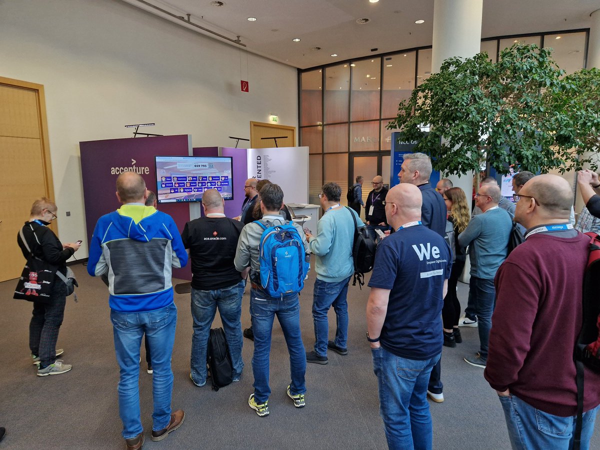 KonradHaefeli's tweet photo. 2nd conference #DOAG2024 day, quiz #2 @Accenture booth. Thx for having fun with us and congrats to Jonathan for winning a nice Backpack.
If you missed it, another chance tomorrow 11:00 https://t.co/eyjo00BJxF
