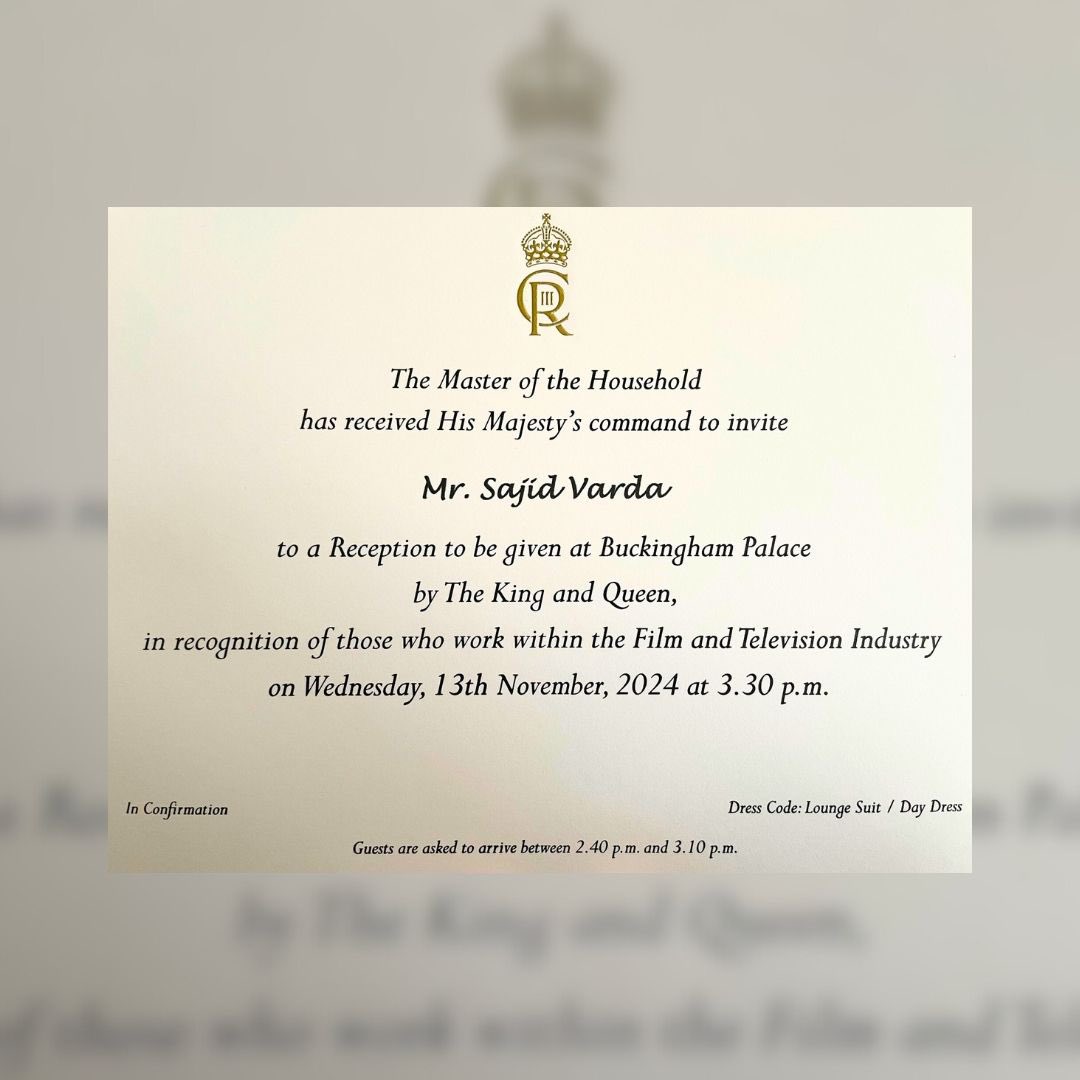 SajidVarda's tweet image. Honoured to attend a special reception hosted by the King and Queen at Buckingham Palace.
I was granted a private audience with King Charles, who expressed keen interest in our mission to champion Muslim creative talent and stories. #ChangetheScript #BuckinghamPalace