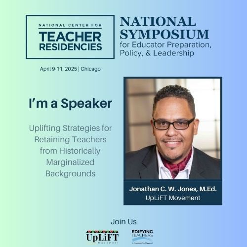 UpLIFTMov's tweet photo. Excited to share @UpLIFTMov & @EdifyTeachers will be presenting at @NCTResidencies National Symposium
Join us to learn more about our collaborative work.
https://t.co/us9prcJ90a
#uplift #edifying #blackmaleeducators #bipoceducators #mentorship #wehaveanapp https://t.co/dXokfdAN0n