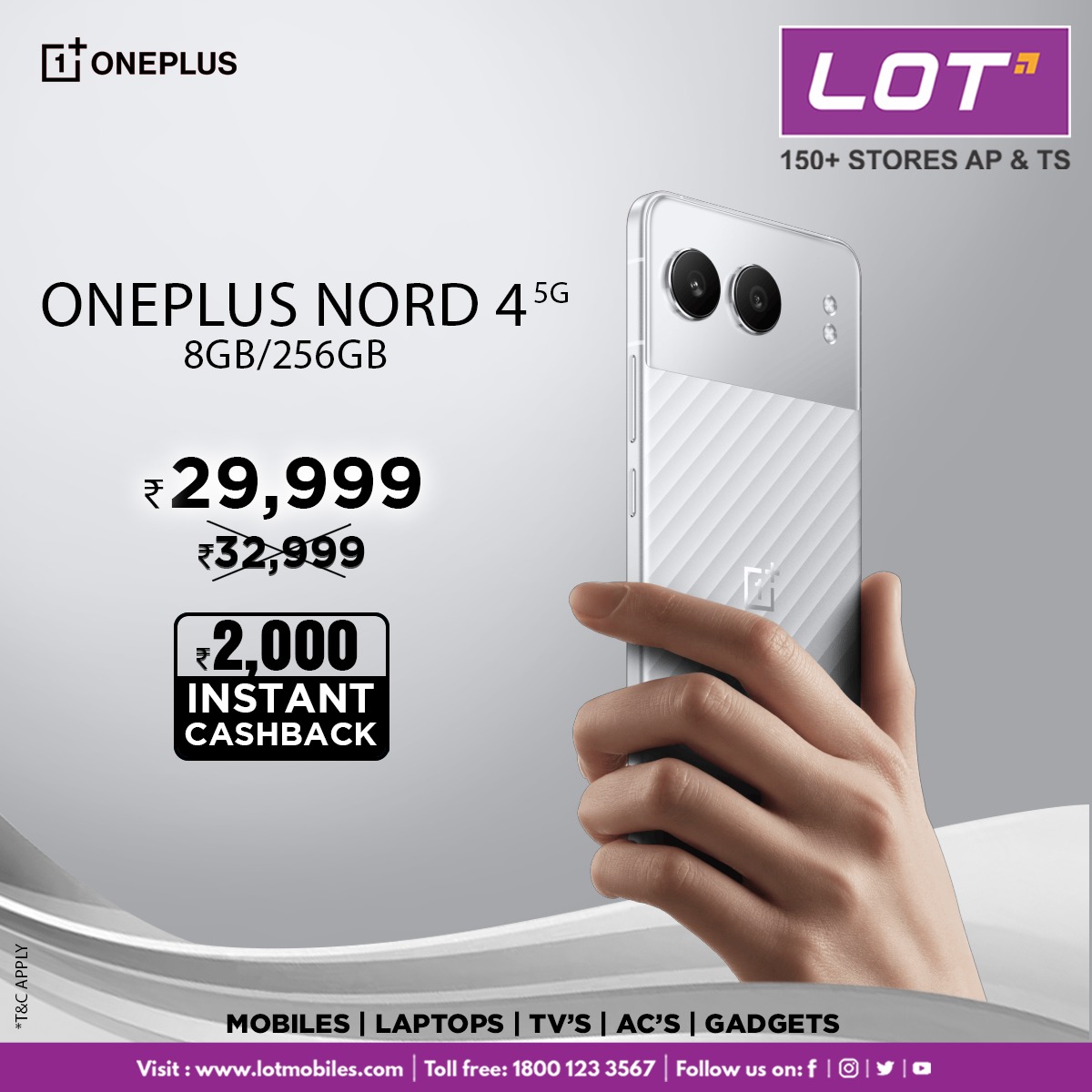 Lotmobiles's tweet image. Don't miss out on the OnePlus Nord deal at Lot Mobiles! 💥 Get your hands on this powerful phone at an amazing price. Limited stock available, so hurry up!

Visit our website: lotmobiles.com
Give us a ring📞: 18001233567

#OnePlusNord #OnePlus #Smartphone #Tech #Gadgets