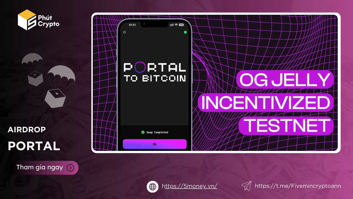🔥Dành 5 phút tham gia Airdrop Portal - Dự án gọi vốn 42,5M$ từ Coinbase  Venture #5PC @PortaltoBitcoin 🔷Portal là một sàn giao dịch phi tập trung  và ví được xây dựng