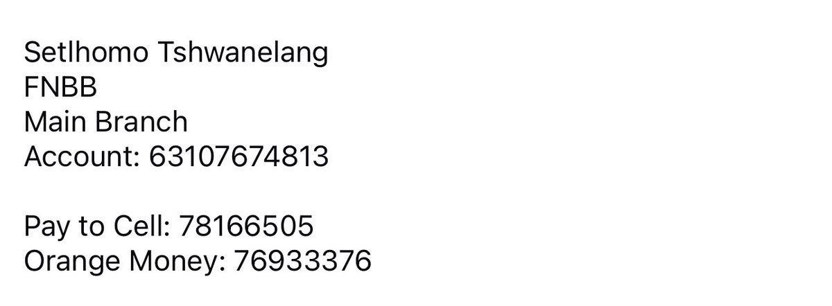 Hi guys! 

Please contribute to <a href="/StizzyWizzyRay/">Setlhomo Raymond Tshwanelang🕵🏾</a> for legal fees and administration support. 
The Anti-corruption movement benefits us all. His fight is our fight. 
Bookmark this and share widely 🙏🏿🙏🏿