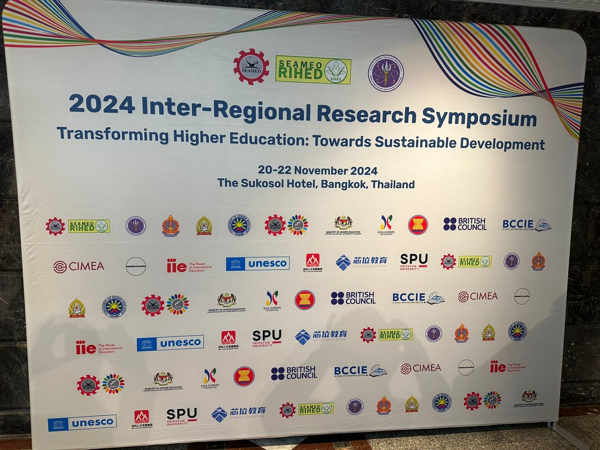 <a href="/CIMEA_Naric/">CIMEA</a> is very much proud for having contributed to the realisation of the <a href="/SEAMEO_RIHED/">SEAMEO RIHED</a> Symposium, held in these days in Bangkok.
The 2024 Inter-Regional Research Symposium (IRRS), “Transforming Higher Education: Towards Sustainable Development” has been an incredible