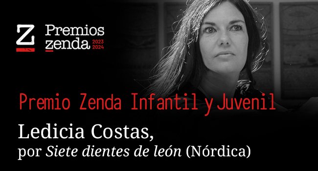 leandropem's tweet photo. «Un divertimento puro».

Premio Zenda Infantil y Juvenil 2023-2024 para @LediciaCostas por Siete dientes de león.

Jurado: @galtares @nmazancot @laurabarrachina @pepablanes @caleroje @alb_olmos @criveragarza @svilasanjuan Lucas, Sanz Villanueva
https://t.co/qcLAC5O8cR https://t.co/k8iNRjunId
