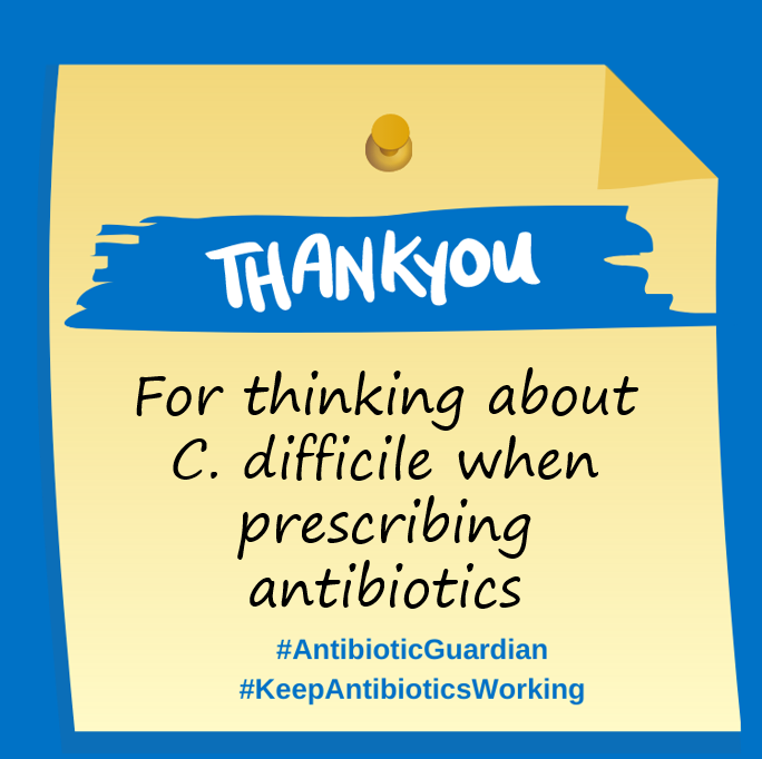 myttAMS's tweet photo. Thank you for thinking about C.diff when prescribing antibiotics. #KeepAntibioticsWorking #AntibioticGuardian https://t.co/9xOGkrpdwC
