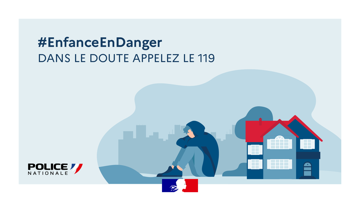 PoliceNat_36's tweet photo. #EnfanceEnDanger | Chaque jour, des enfants sont maltraités. En cette journée internationale des droits de l'enfant, mobilisons nous. Vous en êtes victime ou témoin ? Appelez le 119, numéro gratuit et anonyme (24h/24 et 7j/7). 
Pour plus d'infos : https://t.co/7iOeeyBZGs https://t.co/OinQeOfPWp
