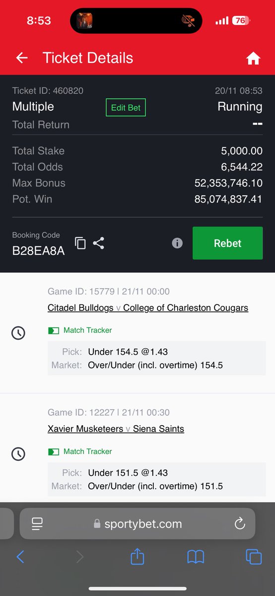 NCAA 6.5k odds☮️ winning is sure💥