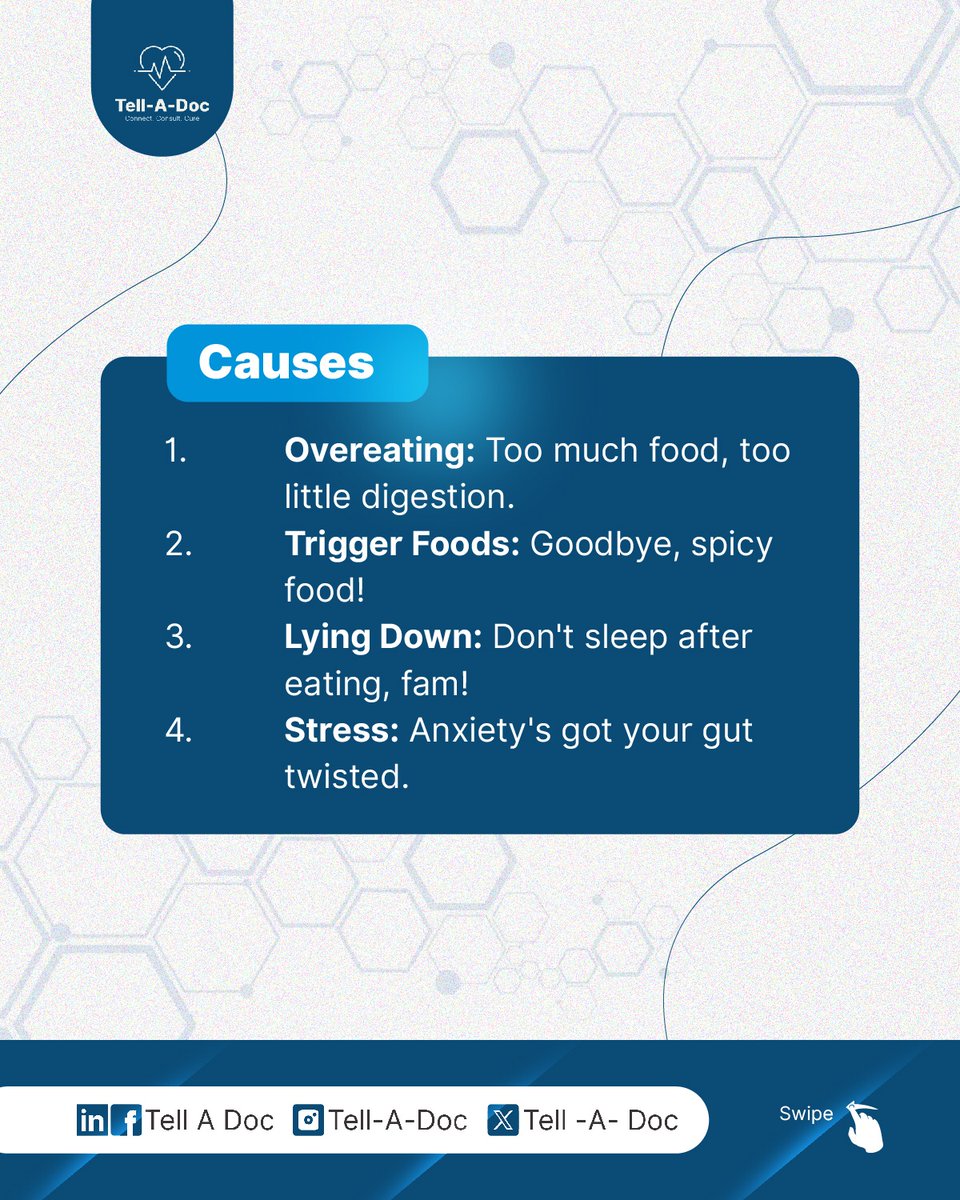 Tell_A_Doc's tweet photo. Did You Know? ❗️❗️ 

Acid Reflux affects 1 in 5 people! 

Take control of your health with Tell-A-Doc , your go-to platform for optimal healthcare 📌

Learn causes, symptoms &amp; management tips below 👇👇 

#guthealth  #healthylifestyle #acidreflux #healthcare  #telladoc https://t.co/zc0lZ1msan