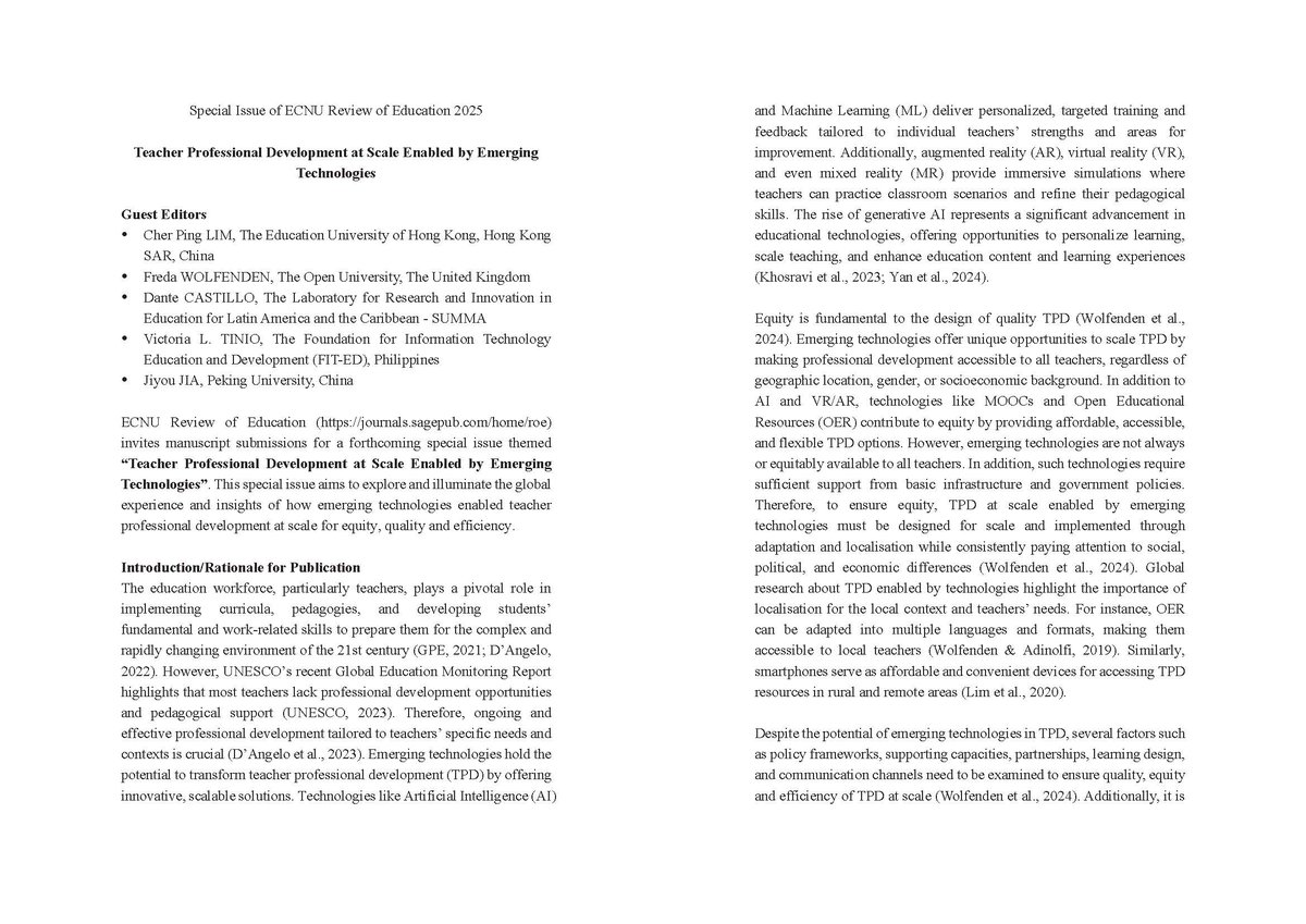 ECNU Review of Education tweet media