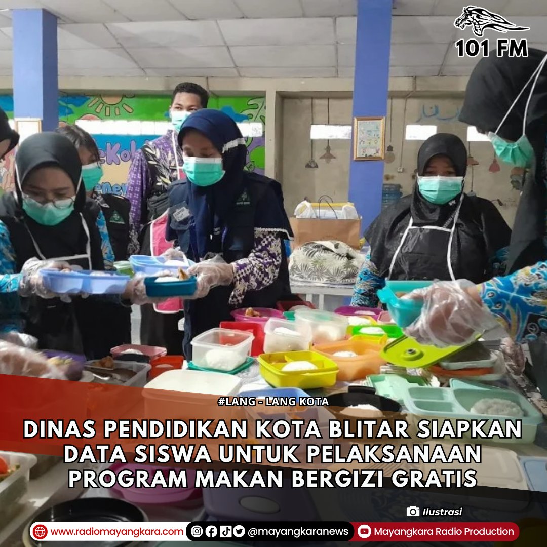 Dinas Pendidikan Kota Blitar menyiapkan data siswa  untuk melaksanakan program makan bergizi gratis.
instagram.com/p/DClNXZ7yLHI/…