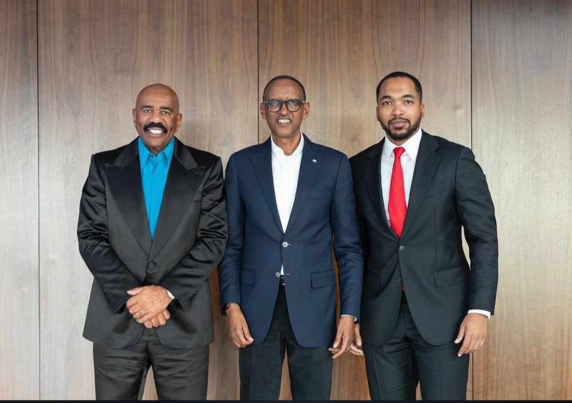 JUST IN: Popular American comedian and television host <a href="/IAmSteveHarvey/">Steve Harvey</a>, currently visiting Rwanda, met with President Paul Kagame.

“I was truly inspired by his strength and humility” Harvey shared in a post.