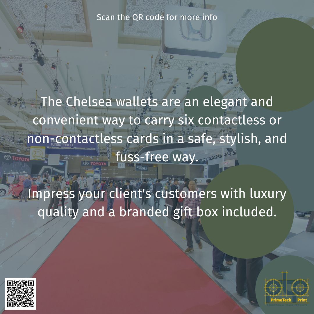 PrimeTechPrint's tweet image. Calling all Promo Distributors - The Chelsea Wallet, also known as, the convenience  wallet! ⭐

Scan the QR code for more information. 😊

#Convenience #PrimeTechPrint