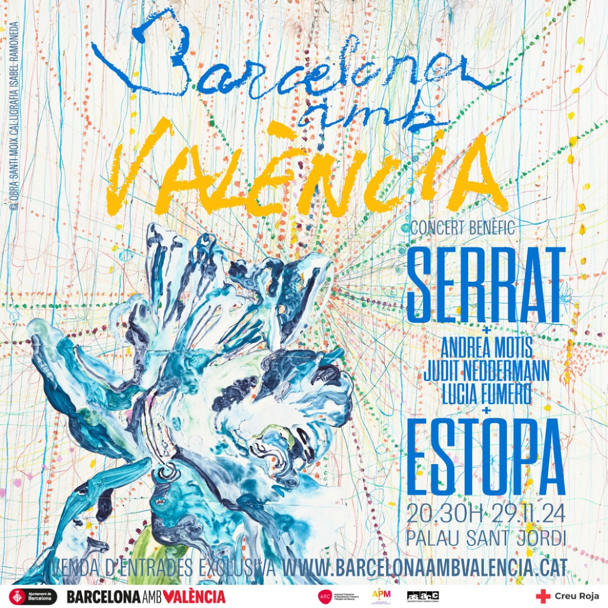 #SMOUetproposa: Concert benèfic "Barcelona amb València" 🎵 al <a href="/PalauSantJordi/">Palau Sant Jordi</a>. 
 
Si vas amb transport públic, consulta com arribar-hi amb #SMOU. 
 
🤲La recaptació serà donada a <a href="/CreuRojaCAT/">Creu Roja Catalunya</a> en benefici de les persones afectades per la DANA. 
 
+Info: ow.ly/n6JK50U5QGb