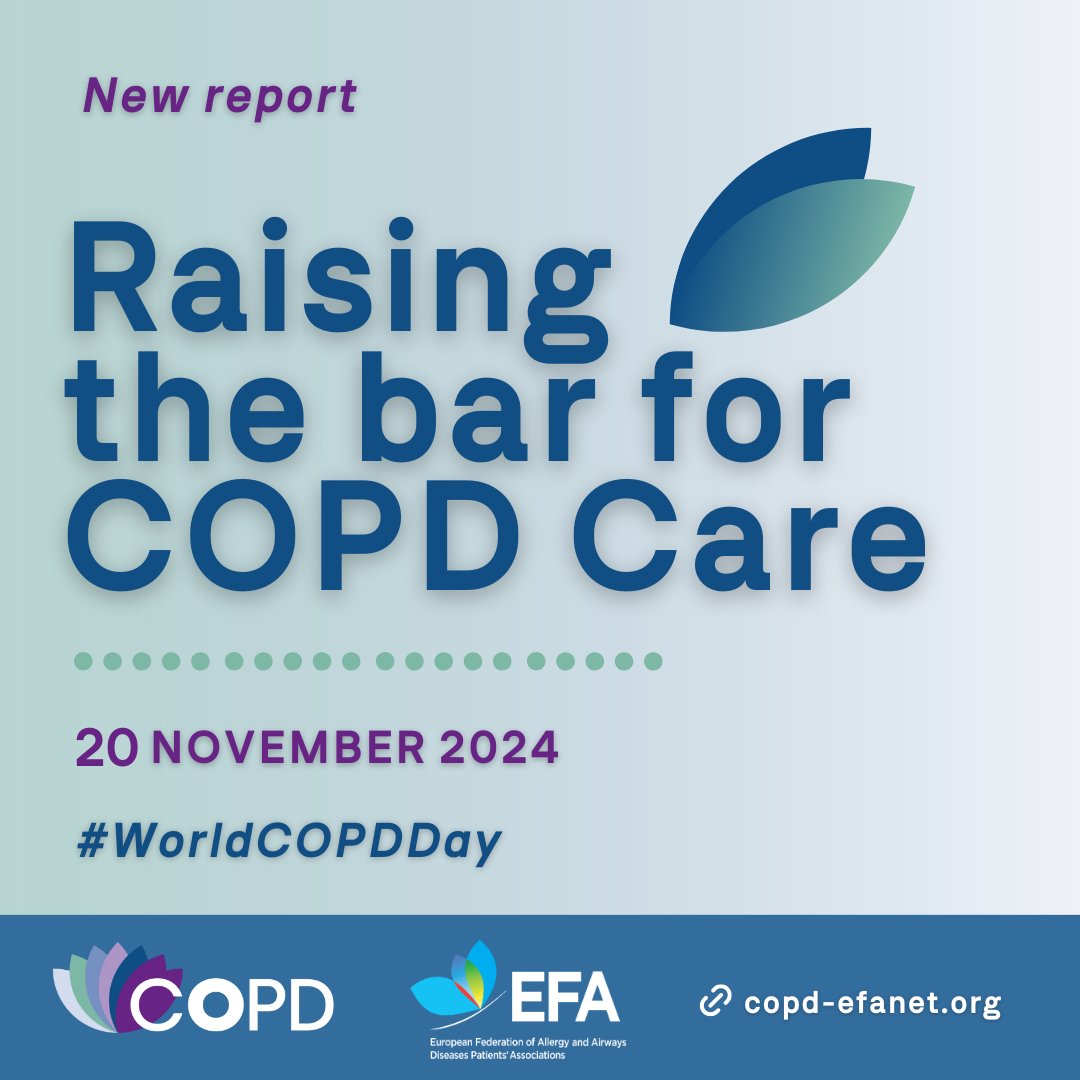 COPD is a leading cause of death and disability, with 49M Europeans at risk by 2025.

The good news? It’s preventable 🫁

Early diagnosis, timely care and national #lunghealth plans can reduce the burden. #WorldCOPDDay

🗞️Press release &amp; the new report ➡️ efanet.org/news/news/4402…
