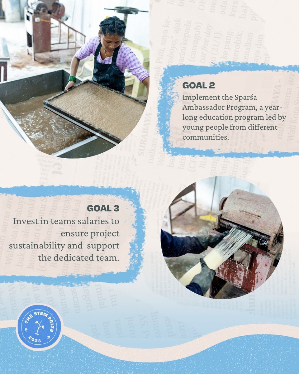 After winning the Stem Prize in 2023, Sparsa has secured repeat funding to expand its impact in 2025! 💪 This support will empower them to continue their mission of creating banana fibre menstrual pads and educating communities in Nepal 🇳🇵

#MensturalPad #SustainableProduct