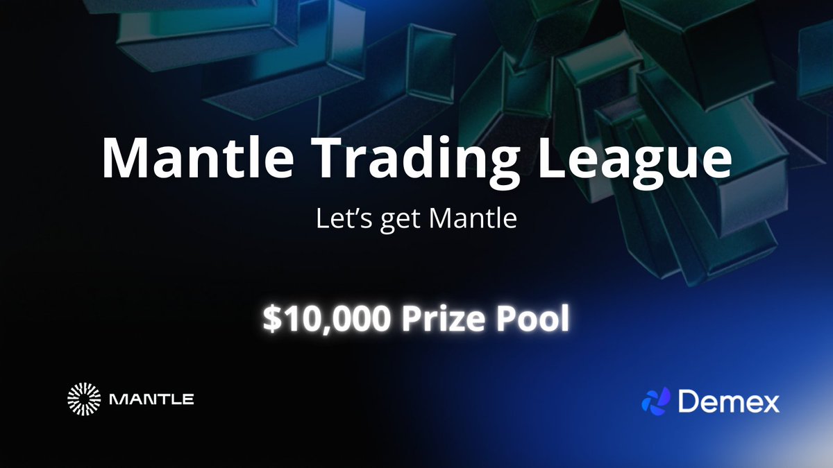 demexchange's tweet photo. The @0xMantle Trading League kicks off now 🏁 #letsgetmantle

🎯 Trade $MNT (3x points) & other perps (1x points) to move up the leaderboard!
💰 Boost $DMX allocation by trading.
📈 Use Nitron to borrow USDⒼ, trade, or earn yield with Mantle assets!

🗓️ Nov 20 - Dec 20, 2024
💲Prize Pool: up to 10,000 USDⒼ

Enter now → https://t.co/zQntzApLg7

Details below ⬇️