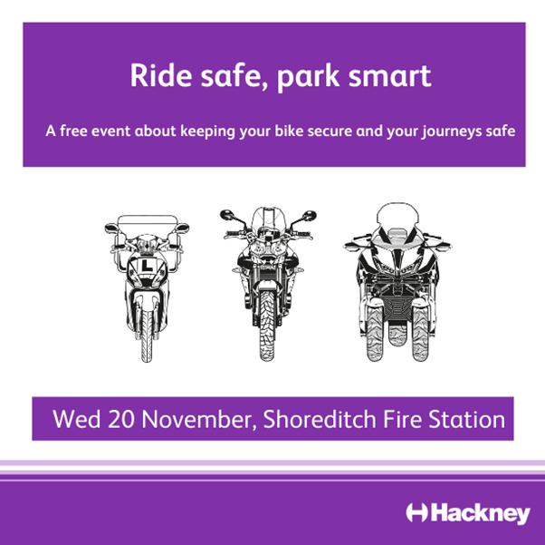 Are you a motorcyclist? Join our free drop-in event today to speak to experts, get a free check for the winter, and more!

It's a perfect chance to help you stay safe on #Hackney’s roads. 💬 🚦🔧

Date: 20 Nov., 10:30-13:00 &amp; 15:30-19:00 📅
Location: Shoreditch Fire Station