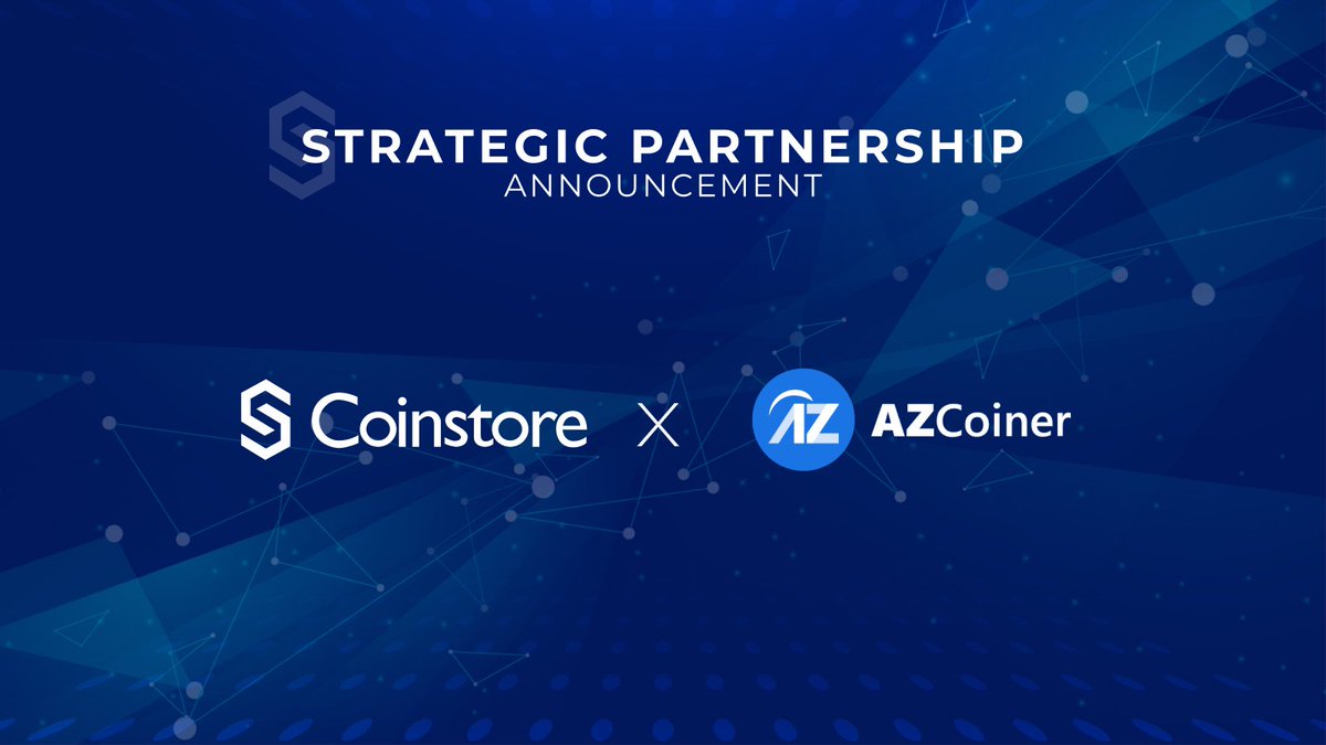 🚀Exciting News! 🚀

Coinstore is thrilled to announce our strategic partnership with <a href="/AZCoiner/">AZCoiner</a>!🤝

Stay connected for more updates! ✨

#Coinstore #AZCoiner #Partnership