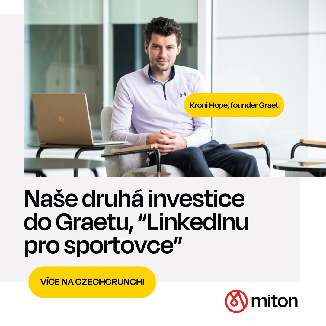 Už podruhé investujeme do startupu Graet, což si žádá jeho větší představení.
🚀 Globální platforma, která v sobě spojuje funkce LinkedInu a Patreonu, už má 40 tisíc měsíčních aktivních uživatelů a 13 tisíc sportovců, a to s nulovými investicemi do marketingu.
🇺🇸 Češi už jsou ve