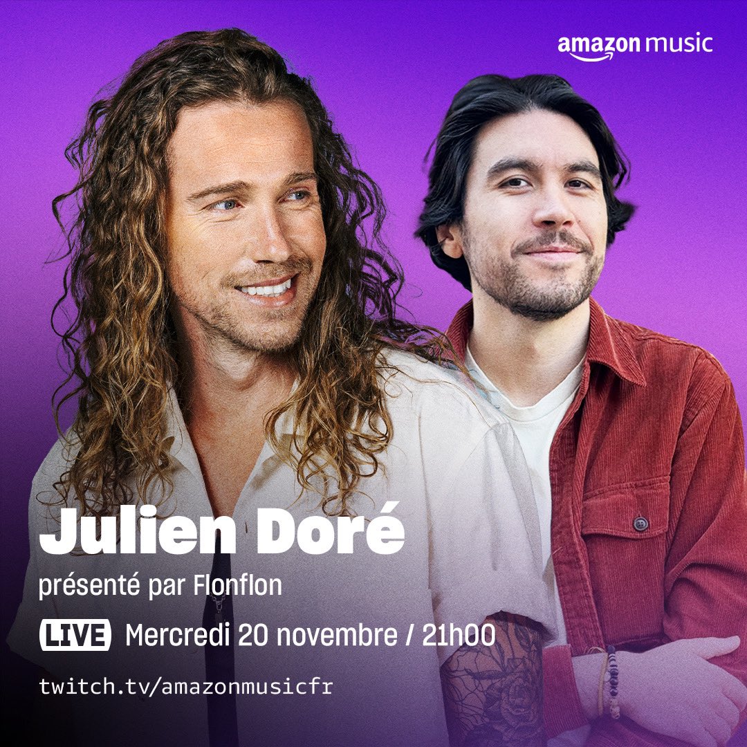 Et si on se disait rendez-vous ce soir à 21h sur la chaîne d’Amazon Music pour recevoir <a href="/jdoreofficiel/">Golden Julien</a> ? 😃