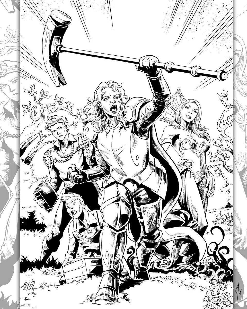 Cover for NPCs: Myth, Magic, &amp; Retail #1 🔥

NPCs is a new comedic fantasy collaboration between three hard-hitting artists: Brenton Lengel, co-writer Zac Xeper, artists/inkers Kit Buss and me 

#comicstyle #comicartist
#motailustration #npcs #brentonlengel #Kickstarter