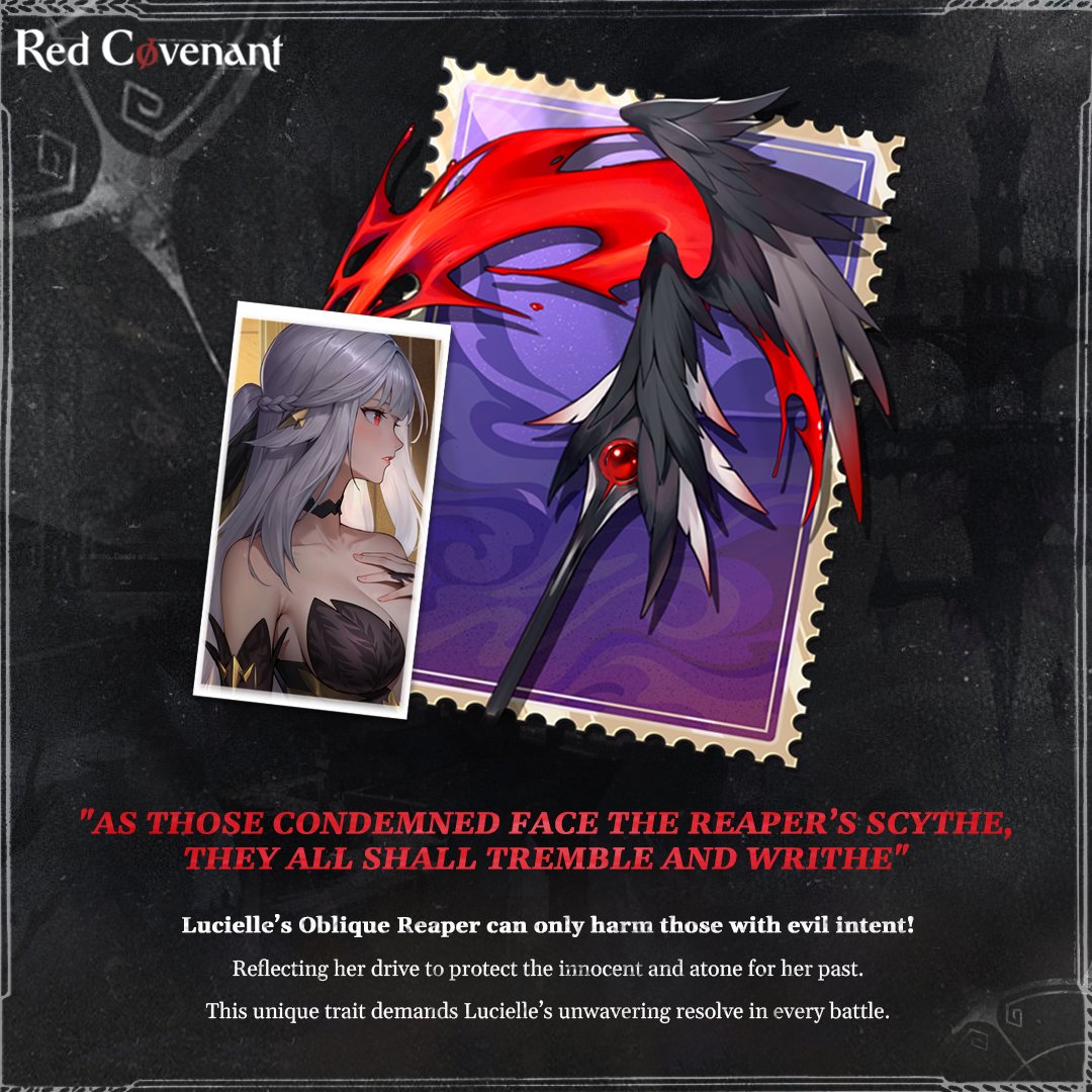 Rotgeisters, meet Oblique Reaper, Lucielle’s scythe that strikes only the wicked. Both a protector and a reminder of her dark past…

Stay tuned for more Forsaken weapons!