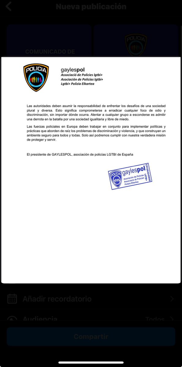 Comunicado importante de GAYLESPOL: