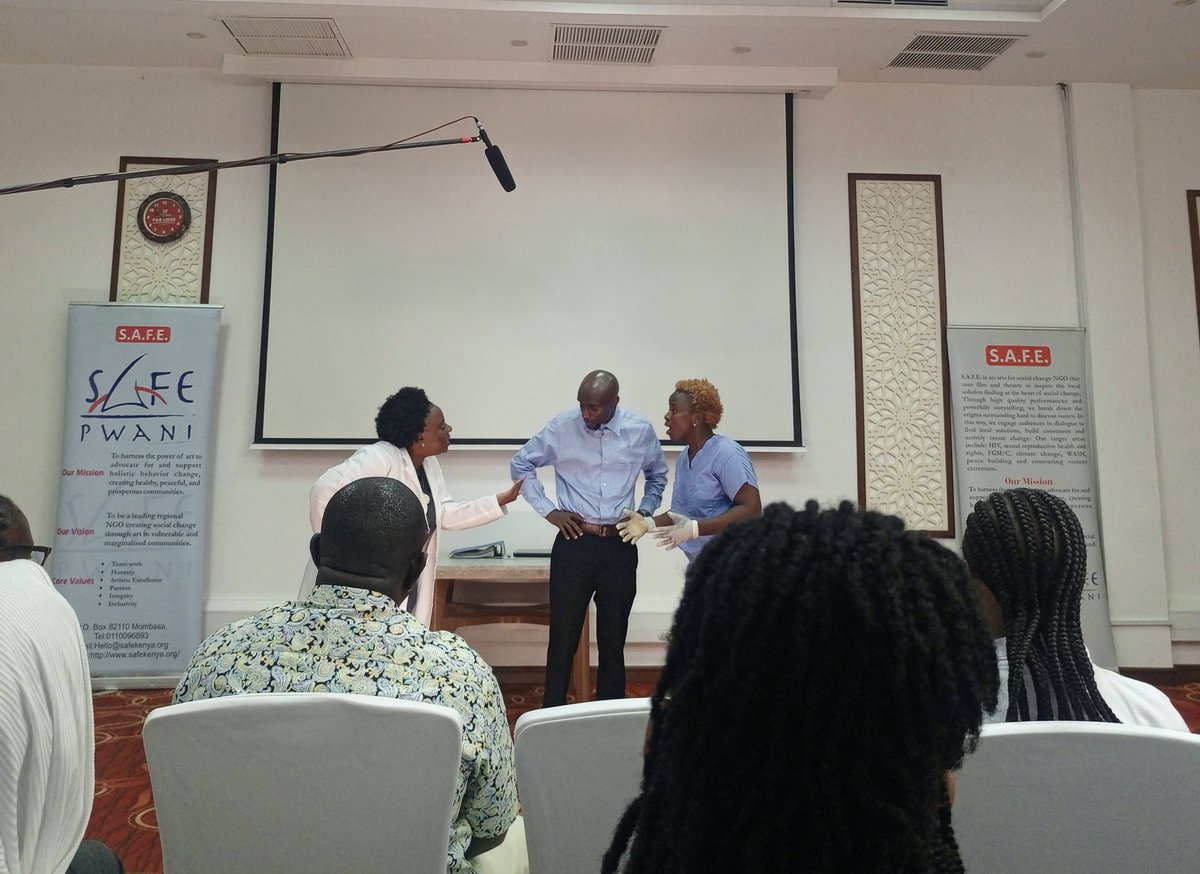 AKUCoEWCHEA's tweet photo. HAPPENING NOW!

Today Science and Arts unite at the WHEELER study dissemination in Mombasa County as we share the findings and recommendations through an innovative community theatre performance by S.A.F.E.

Stay tuned for more information.

#WomenInHealth #GenderEquity #COVID19 https://t.co/n5cqargLf6