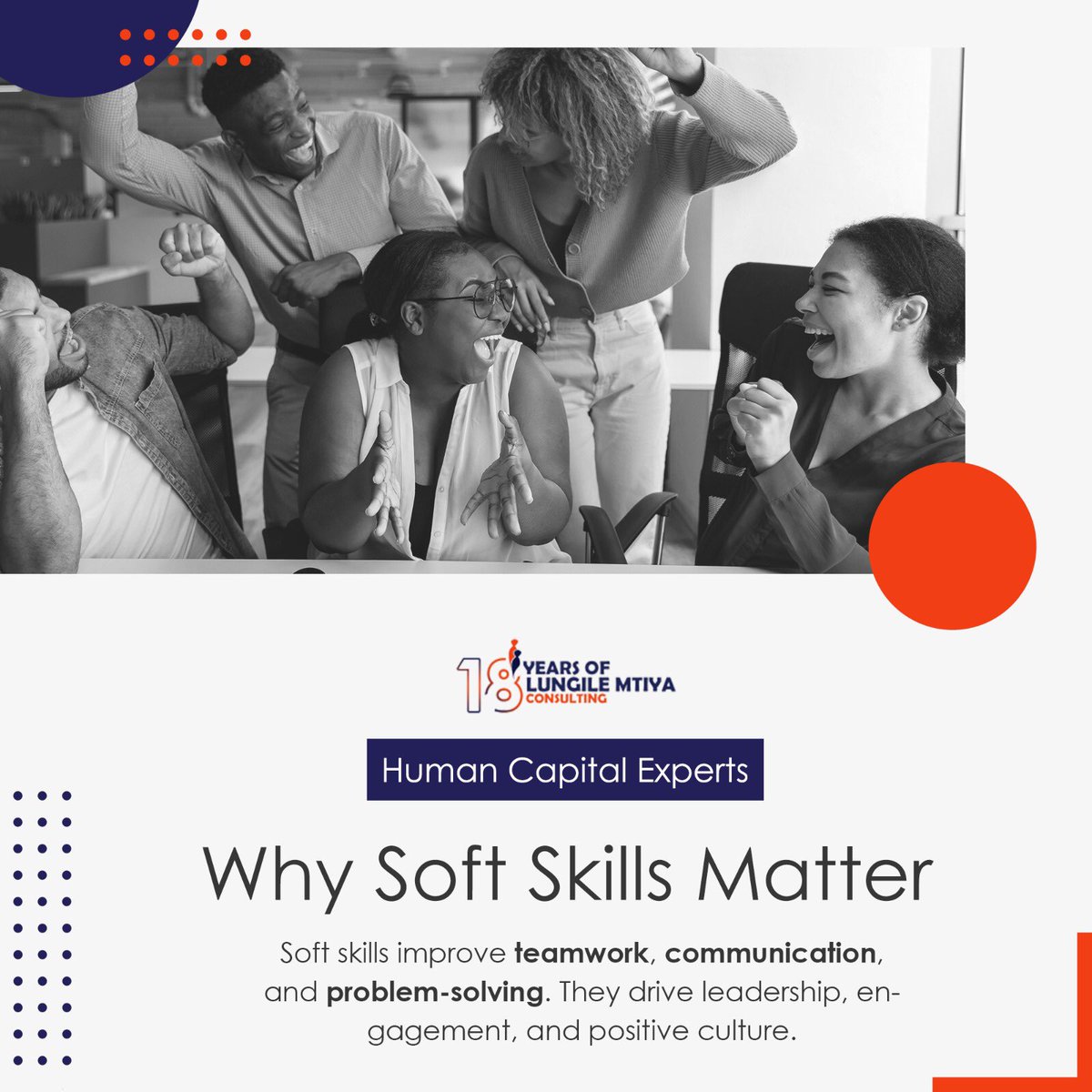 lmconsultingcc's tweet photo. Soft skills are the foundation of a thriving workplace! 🌟 

Swipe through to discover why investing in these essential skills is a game-changer for your business! 

#SoftSkills 
#LMCInsights 
#WorkplaceGrowth https://t.co/j9sxGO6mvD