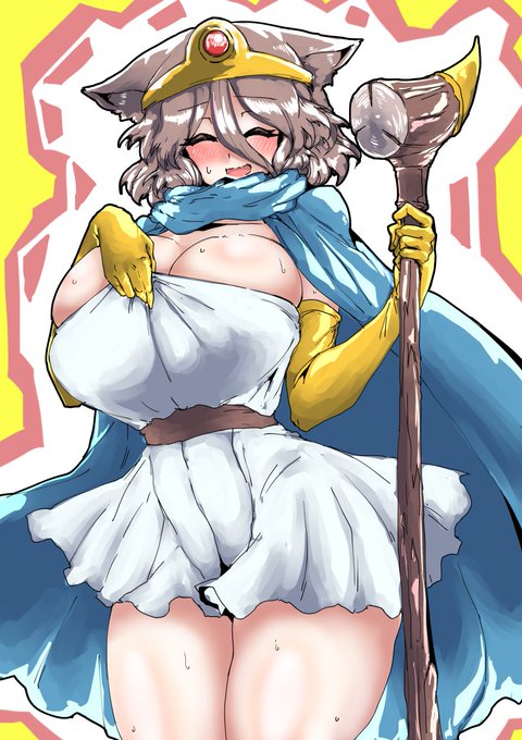 今日の日課はふぁんてぃあぷらんからドラクエ3賢者コスのうちのこモノモちゃです 