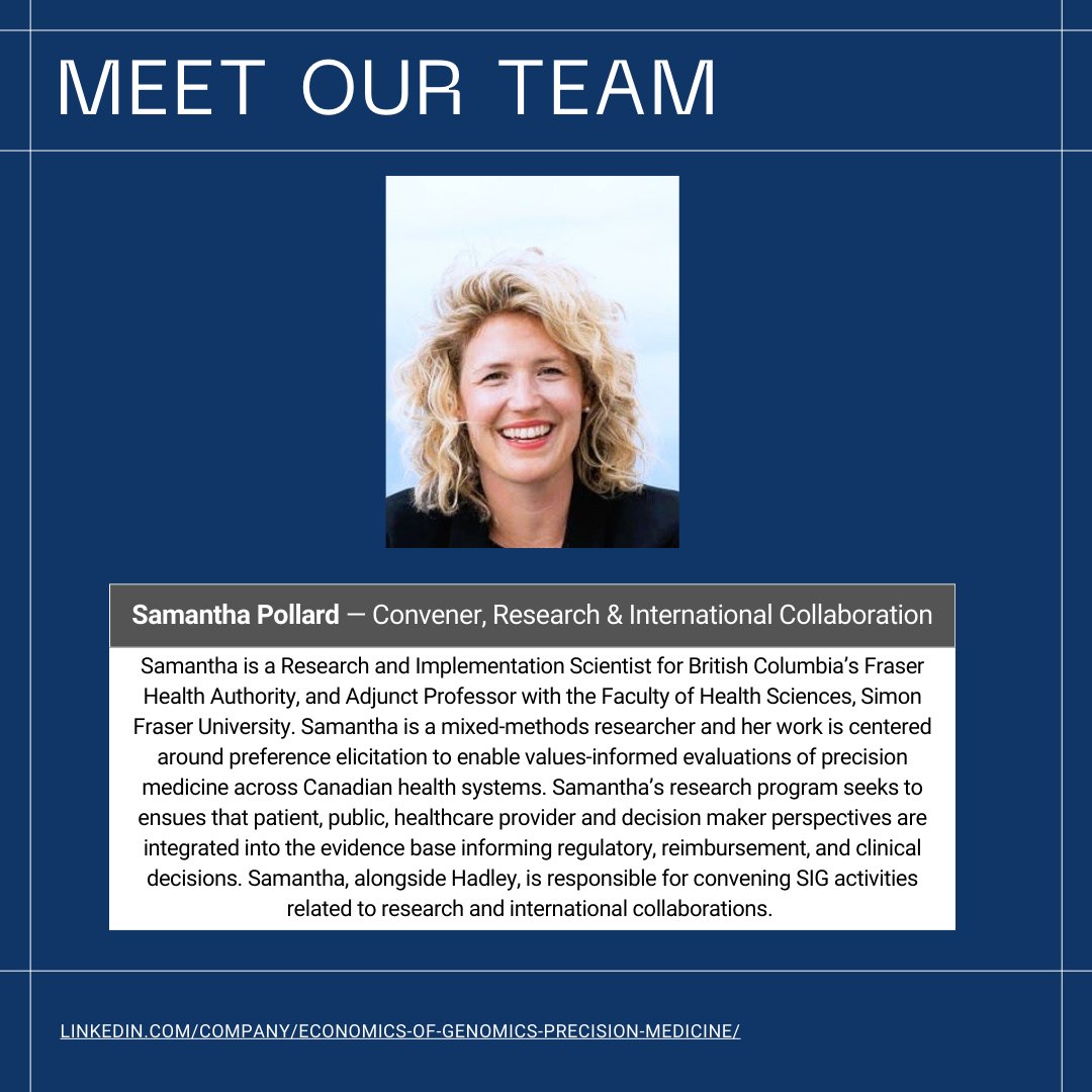 IHEA Economics of Genomics & Precision Medicine (@econ__omics) on Twitter photo Meet our team! <a href="/hadleyssmith/">Hadley Stevens Smith</a> and <a href="/samTpollard/">Sam Pollard</a>
are the research and international collaboration conveners of the IHEA Genomics & Precision Medicine Special Interest Group (i.e., the Econ-Omics SIG).
<a href="/healtheconomics/">International Health Economics Association (IHEA)</a> #IHEA #healtheconomics #genomics #precisionmedicine Meet our team! <a href="/hadleyssmith/">Hadley Stevens Smith</a> and <a href="/samTpollard/">Sam Pollard</a>
are the research and international collaboration conveners of the IHEA Genomics & Precision Medicine Special Interest Group (i.e., the Econ-Omics SIG).
<a href="/healtheconomics/">International Health Economics Association (IHEA)</a> #IHEA #healtheconomics #genomics #precisionmedicine