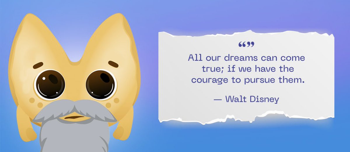 hrumfam's tweet photo. Hrum Quotes 🥠

Here’s another inspiring quote to brighten your day:

All our dreams can come true; if we have the courage to pursue them.

— Walt Disney

This resonates deeply because having the courage to chase our dreams is the first step to turning them into reality.

By the way, new prediction is waiting for you in the Hrum app — don’t miss it!

HRUM: https://t.co/UPBaLJk4gQ
