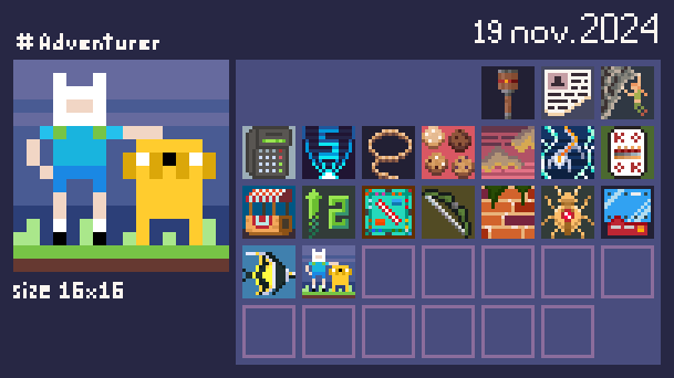 kaslipko's tweet photo. @Pixel_Dailies #pixel_dailies #pixelart #adventurer #aseprite #16x16 https://t.co/3qYnTzYF3G
