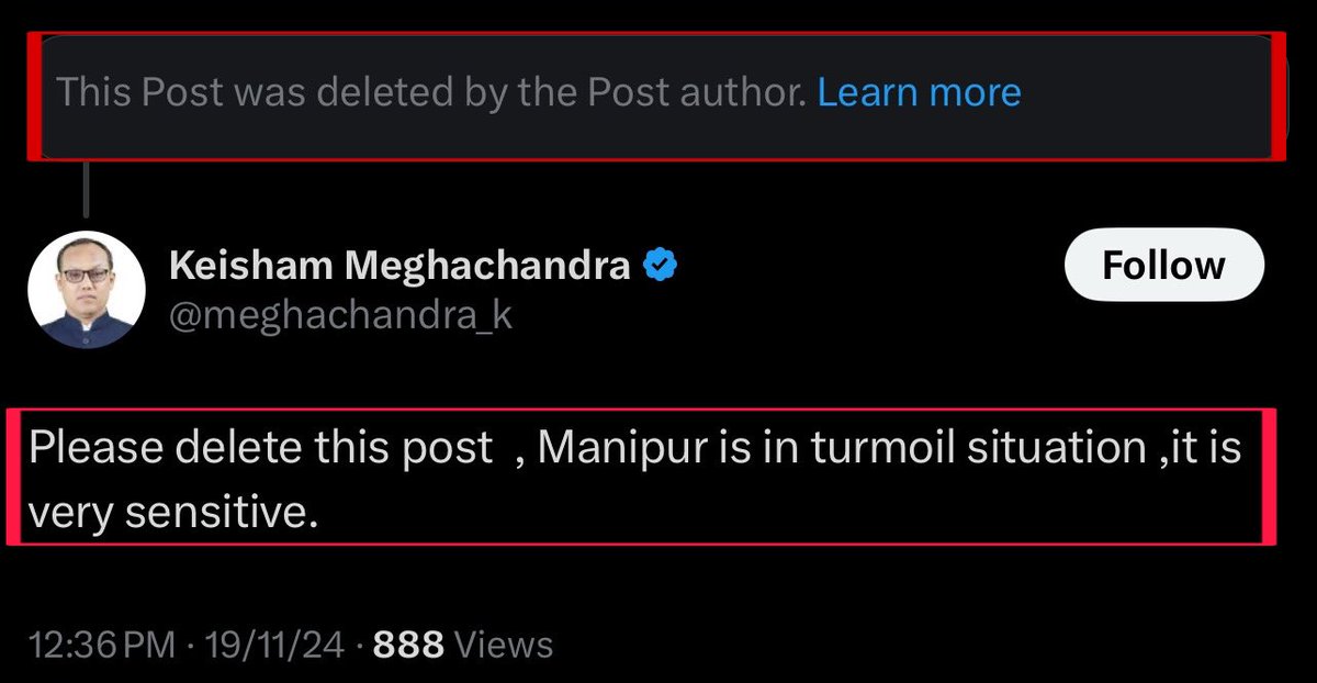 the_singtangpa's tweet photo. What is so sensitive is that @PChidambaram_IN needs to delete his post after @meghachandra_k comments!?

The truth can no longer be concealed. The BJP government, led by the Meitei has experienced significant failure. Even members of Congress from the Meitei community are now coming to defend Biren's mess. This unity among the Meiteis is not rooted in political alignment or some optimal elements but rather in hatred to the Zo ethnic community, the Kuki, the Zomi & Hmar. 
#ManipurViolence