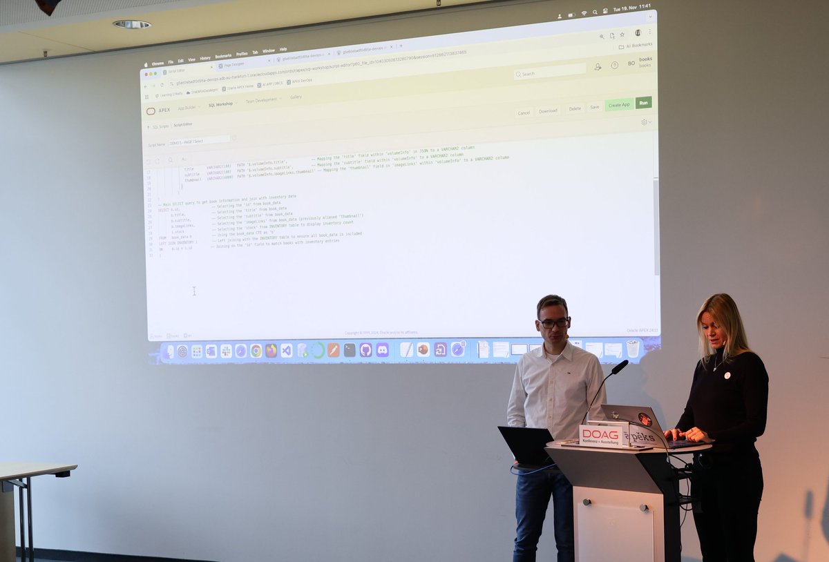 Ronny_Weiss_'s tweet image. Great first day yesterday on #DOAG2024 With a large number of attendees from beginning and a lot of great presentations and talks! I hope you joined all of the #oracleapex talks!