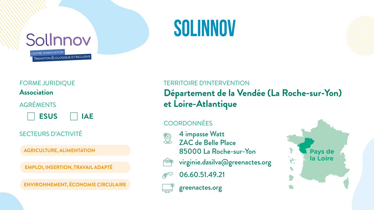 🟢⚡La @cress_pdl présente le projet de SolInnov. Elle a pour ambition de lutter contre le #gaspillage #alimentaire et l’insertion professionnelle des personnes en situation de handicap.
➕d’infos sur : urls.fr/0HGgzS
#ESS