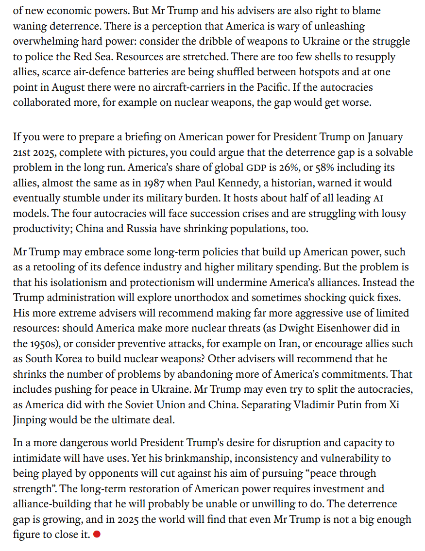 Very_0wn's tweet image. The Rothschilds - The gap between global threats and American power will grow in 2025
archive.ph/Yjo6s
&quot;China simulated a blockade of Taiwan and North Korea sent troops to Russia. This cocktail of local wars and alliances is familiar to students of the two world wars.&quot;