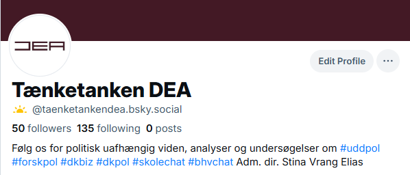 DEA er også kommet på 🦋 !

Følg med i dag for vores take på kandidatudvalgets endelige rapport 🏃‍♀️👀

#uddpol 

bsky.app/profile/taenke…