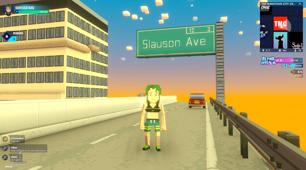 23dec1's tweet photo. Cruising down Slauson Ave in the Dedication Road experience in @TheSandboxGame. Feeling the LA vibes! 🌴🚗 https://t.co/juQBHLF4eM #TheSandbox #AlphaSeason4 #AS4SocialChallenge https://t.co/VCAQSM60i9
