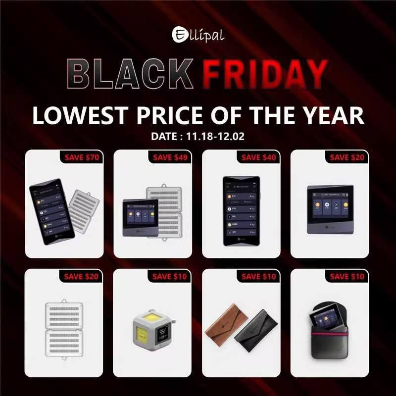 #Dexx 暴雷了，鬼哥绑架了项目方
送来230油的福利冷钱包！！宝子门也可以自行购买！最近大降价！

🥳ELLIPAL黑五大降价直降70美元

传送门：ellipal.com/?rfsn=8400905.…

🎁48小时开奖
- 1Titan 2.0（169U）
- 1不锈钢助记词板(59U)

要求：
关注@guigumen+<a href="/ellipalwallet/">ELLIPAL</a>+ <a href="/Ceciliasss111/">0xCecilia</a>