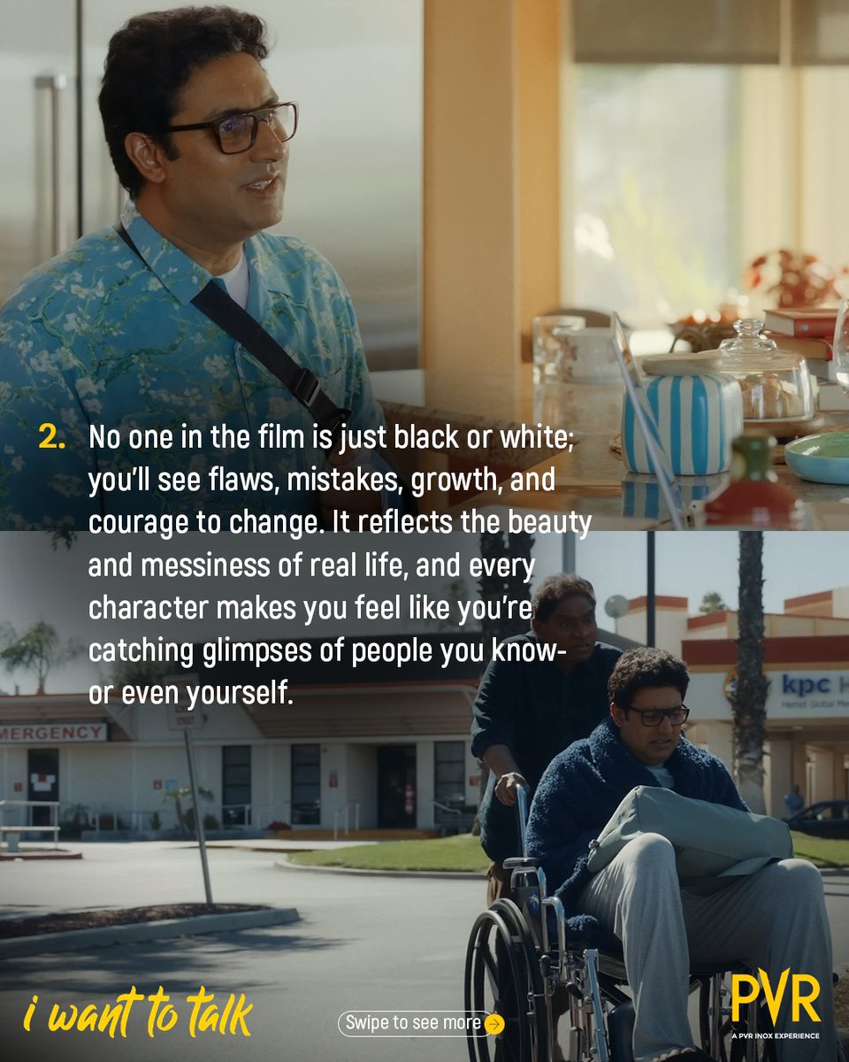 _PVRCinemas's tweet photo. I Want To Talk is making its way to the big screen this week! 🎬 Here’s why it definitely deserves a spot on your watchlist. 

Releasing at PVR INOX on November 22! 
.
.
.
#IWantToTalk #ShoojitSircar #AbhishekBachchan #IWTT #RisingSunFilms #RSF #AhilyaBamroo #JohnyLever https://t.co/Wb8UJMF6eh