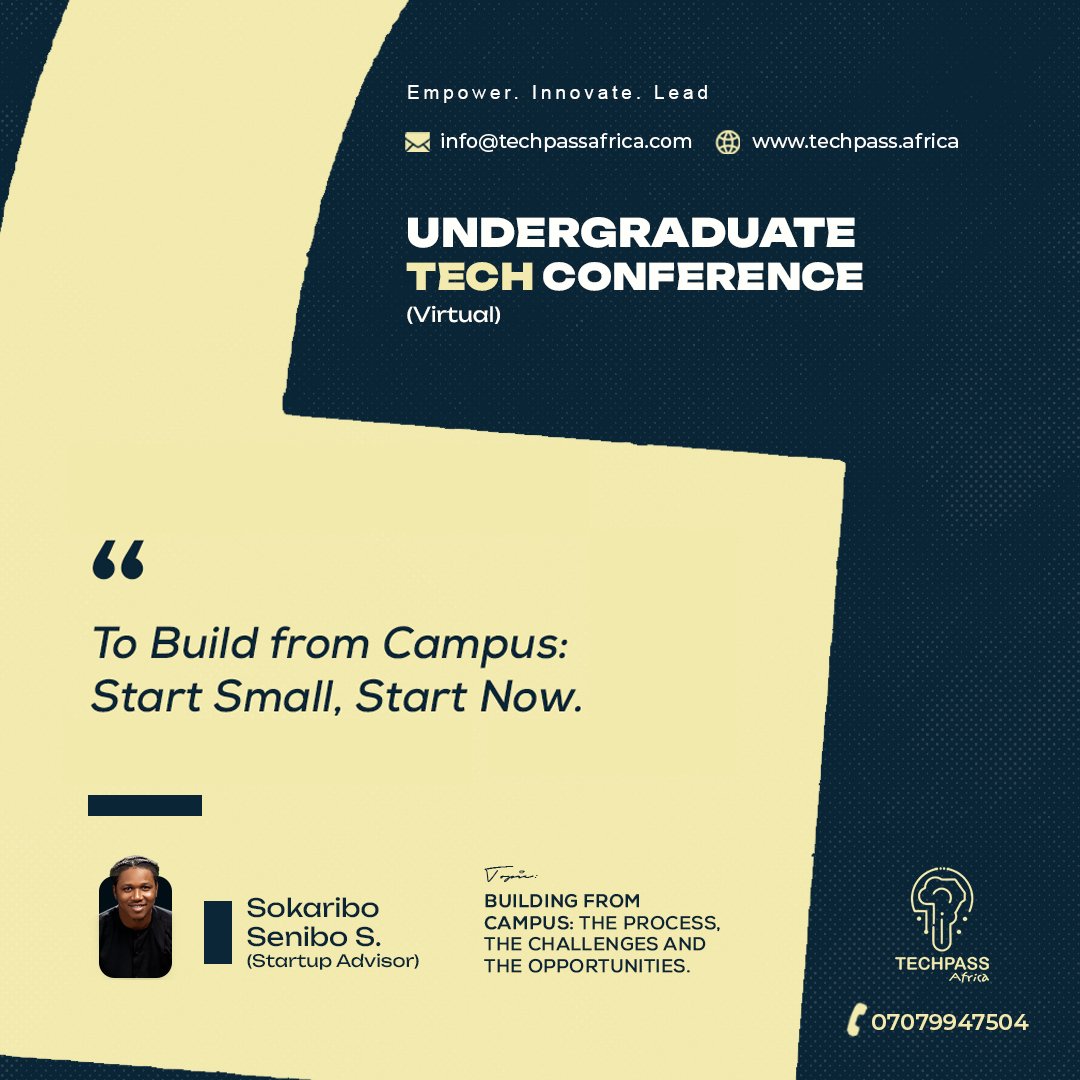 techpass_africa's tweet image. Undergraduate Tech Conference (UTC24)

Nuggets from Speaker @SokariboSenibo

Something refreshing for the morning

#techpasscampusprogram #utc24 #TCP #TechEducation #techpassafrica #AfricaRising #community #techtips #Election2024 #ElectionDay #StarAcademyLeLive #bbrightvc